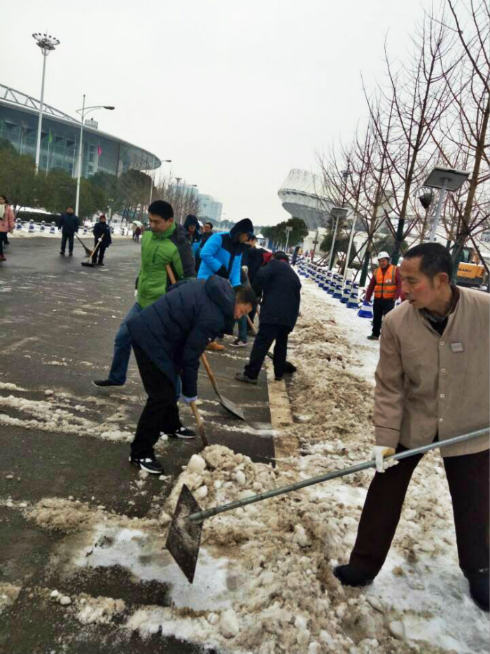 一場雪，體育中心美得不要不要的 但最美的風(fēng)景還是他們(圖6)