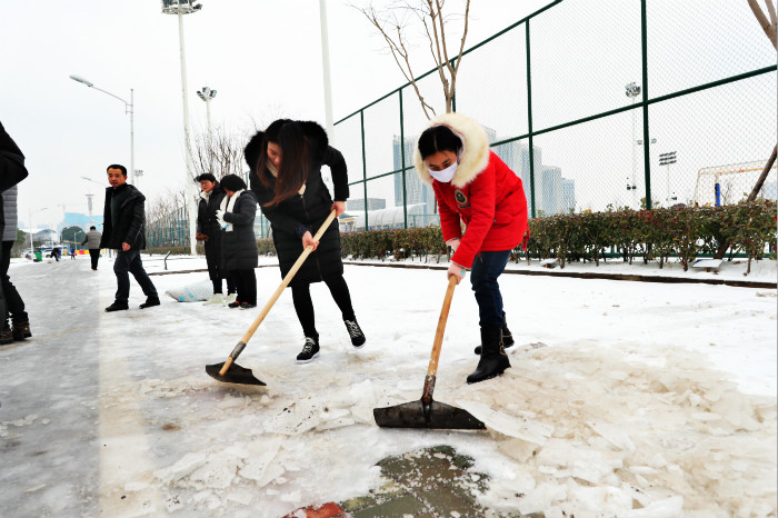 一場雪，體育中心美得不要不要的 但最美的風(fēng)景還是他們(圖9)