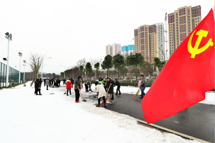 一場雪，體育中心美得不要不要的 但最美的風(fēng)景還是他們(圖7)